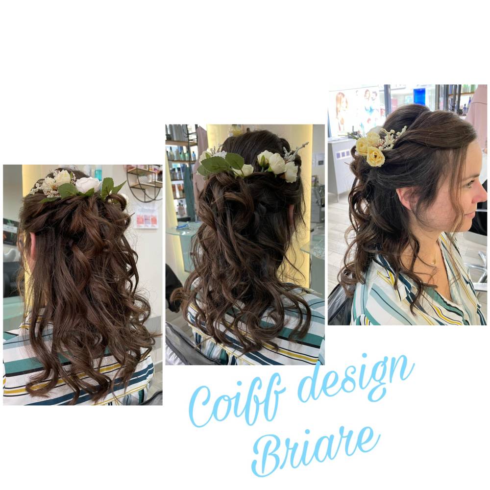 coiffure de mariage avec fleurs