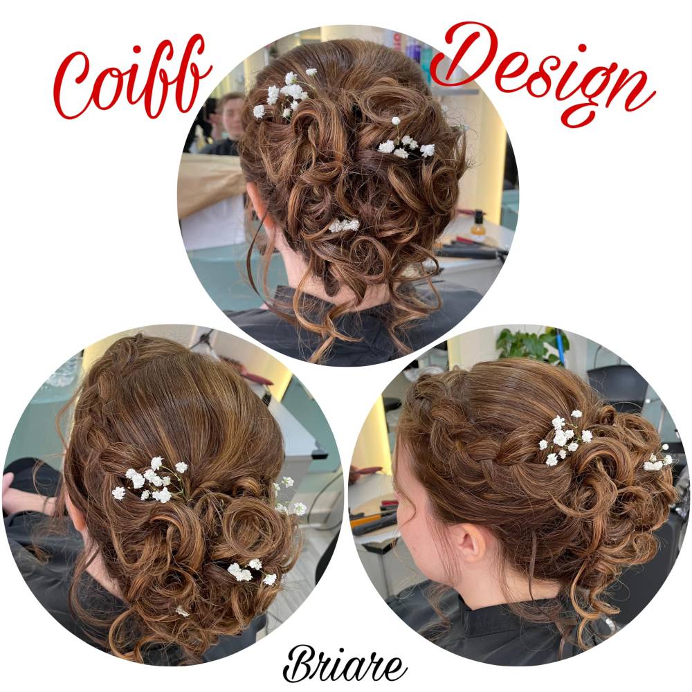 coiffure de mariée avec des fleurs